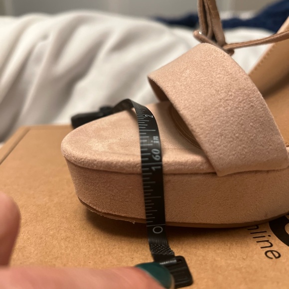 ASOS Platform Heels | 5 in heel / 1 in platform | beige suede | Size 10 US - Picture 10 of 10